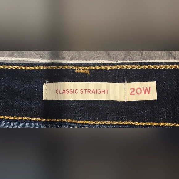Levis Classic Straight Midrise Dark Wash Jeans Size 20W - Picture 6 of 8